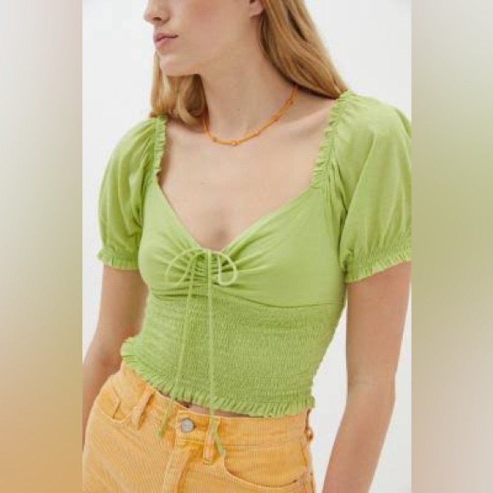 URBAN OUTFITTERS SMOCKED BLOUSE